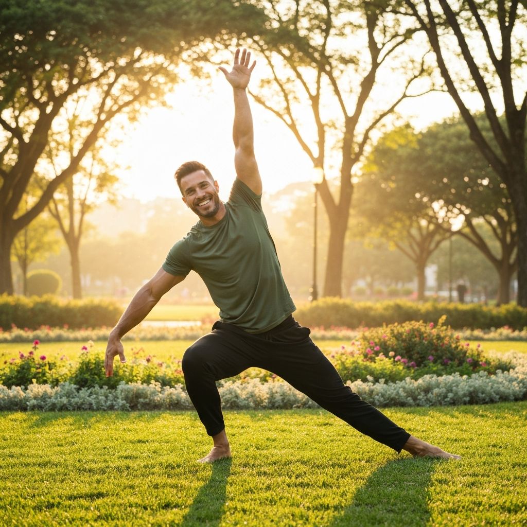 Homme pratiquant du yoga pour la flexibilité