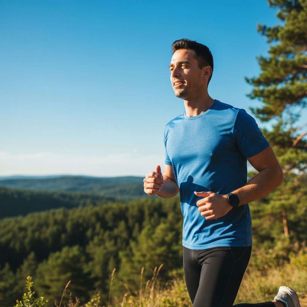 Homme jogging et activité physique