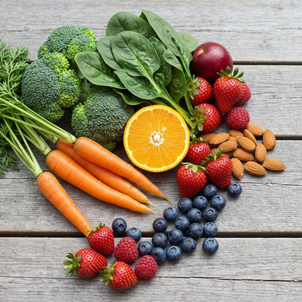 Fruits et légumes frais contenant vitamines et minéraux